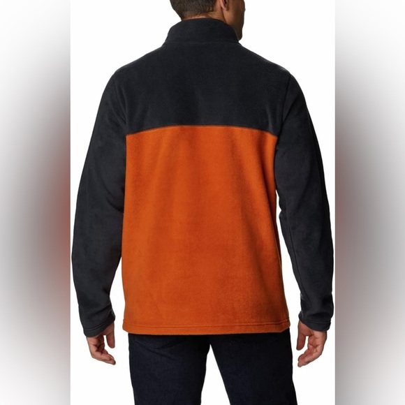 NWT Mens Columbia Steens Mountain Half Snap Warm Copper/Black Fleece Jacket Sz M - Picture 8 of 11